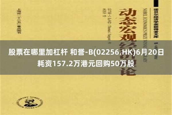 股票在哪里加杠杆 和誉-B(02256.HK)6月20日耗资157.2万港元回购50万股