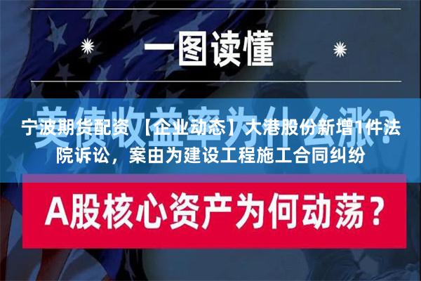 宁波期货配资 【企业动态】大港股份新增1件法院诉讼，案由为建设工程施工合同纠纷